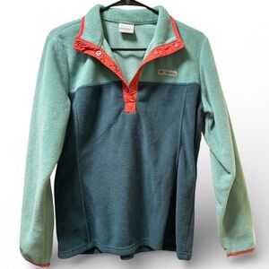 ⛰️Columbia Teal and Navy Fleece Pullover⛰️